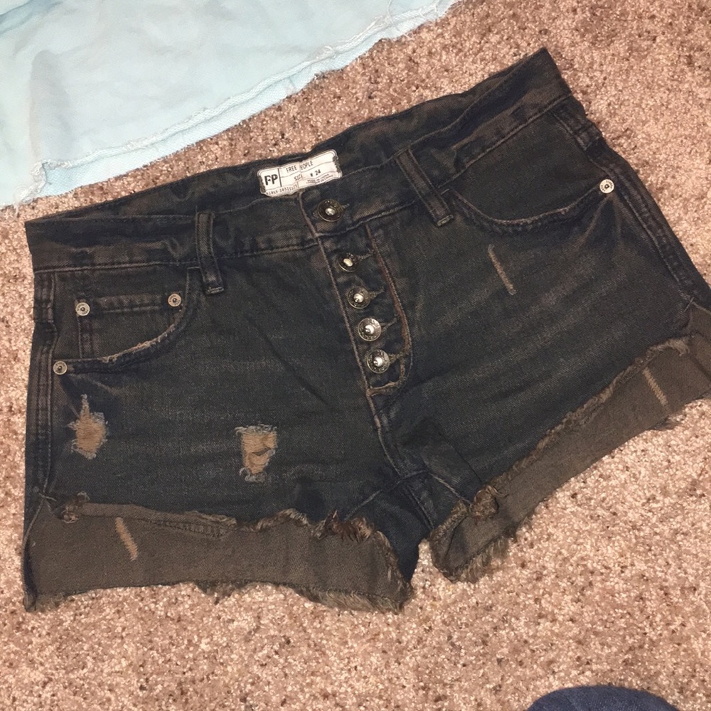 Free people denim shorts size 24